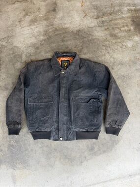 Vintage 90s Moda Italiana Genuine Suede Bomber Jacket Mens XL
